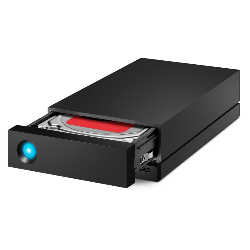 LaCie 1big Dock STHS18000800 - Matriz de disco rígido - 18 TB - 1 baias (SATA-600) - HDD 18 TB x 1 - USB 3.1, Thunderbolt 3 (externo) - com Rescue Data Recovery Service