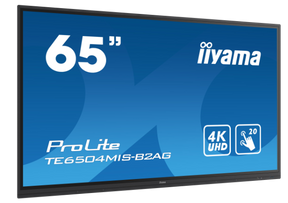 iiyama ProLite TE6504MIS-B2AG - Pantalla LCD de clase diagonal de 65" (64,5" visibles) con retroiluminación LED - interactiva - con reproductor multimedia integrado y pantalla táctil (multitáctil) - Android - 4K UHD (2160p) 3840 x 2160 - negro opaco