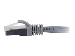 Cable de conexión de red C2G Cat6a blindado (STP) - Cable de conexión - RJ-45(M) a RJ-45(M) - 20 m - PTB - CAT 6a - moldeado, sin nudos, trenzado - gris (89924)