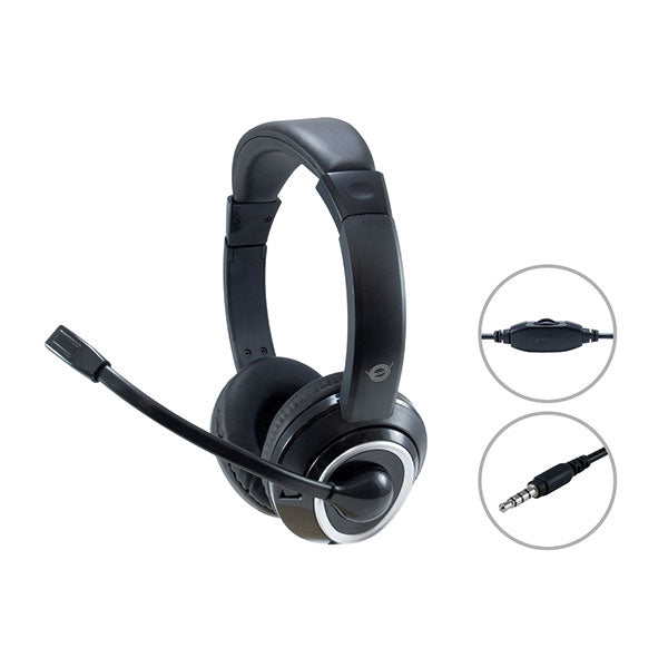 CONCEPTRONIC HEADPHONES POLONA JACK 3.5 BLACK