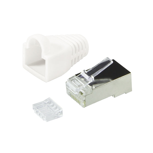 EQUIP PLUG RJ45 UTP CAT6 CON CAPOT Y GUIA (PACK 100 UN)