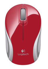 LOGITECH MOUSE M187 PORTÁTIL INALÁMBRICO ÓPTICO ROJO