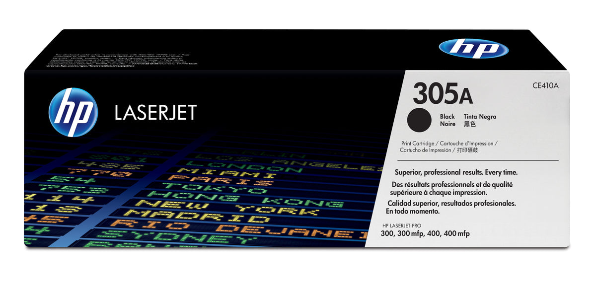 HP 305A - Black - Original - LaserJet - Toner Cartridge (CE410A) - for LaserJet Pro 300 color MFP M351a, 300 color MFP M375nw, 400 color M451, 400 color MFP M475