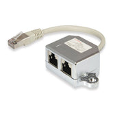 EQUIP RJ45 SPLITTER 8P8C PLUG&gt; 2 X 8P4C JACK SHIELDED 15CM CABLE