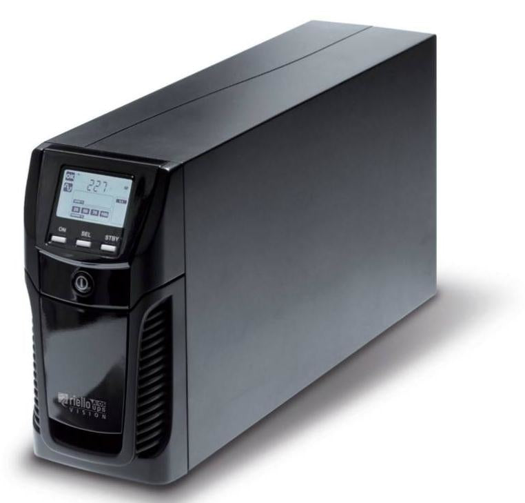 Riello UPS Vision VST 1500 - UPS - AC 200/208/220/230/240 V - 1.2 kW - 1500 VA - RS-232, USB - output connectors: 4 - dark grey, RAL 7016