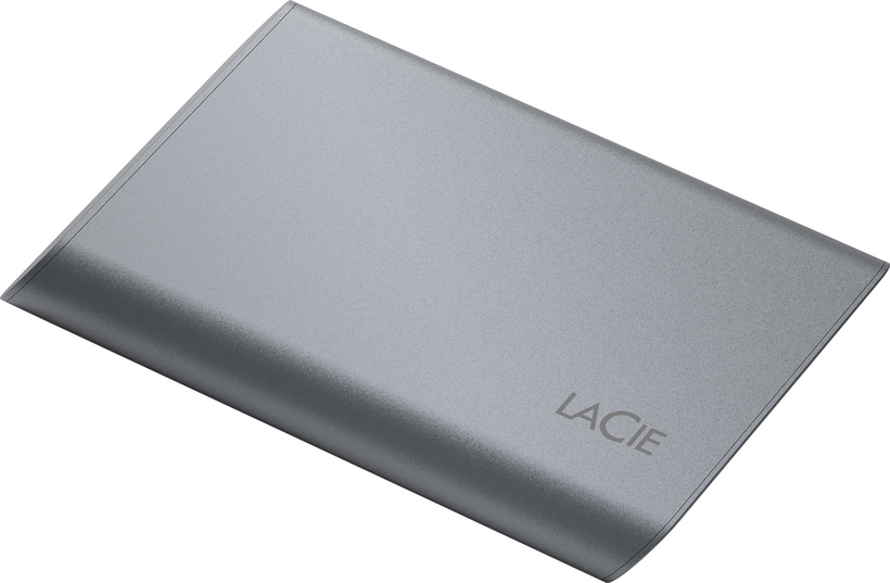 LaCie Portable SSD STKS1000400 - SSD - 1 TB - External (Portable) - USB (USB C Connector) - Brushed Gray - with Seagate Rescue Data Recovery