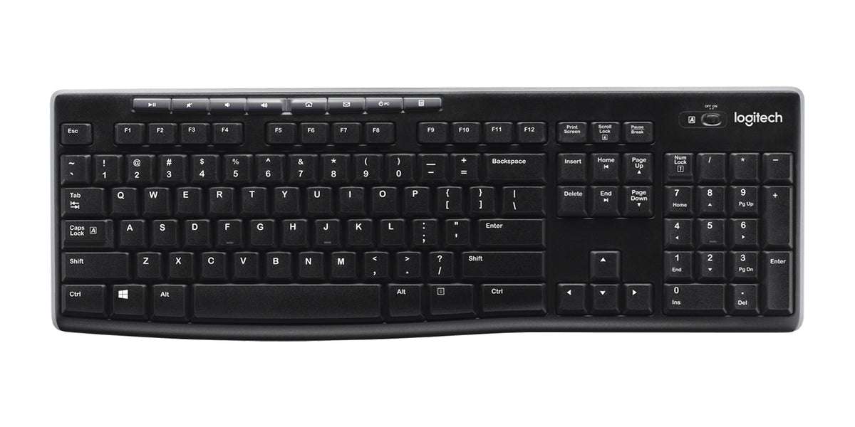 Logitech Wireless Keyboard K270 - Keyboard - Wireless - 2.4GHz - UK