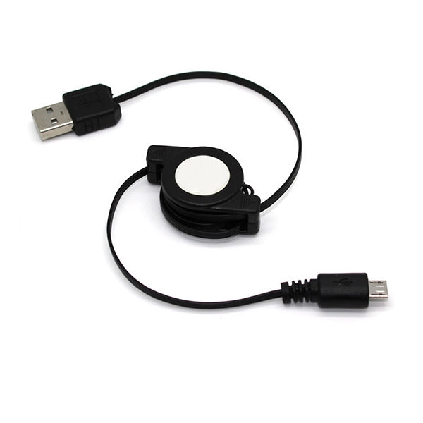 EQUIP USB 2.0 CABLE TYPE A TO MICRO-B RETRACTABLE 1MT BLACK