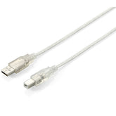 EQUIP CABLE PRINTER USB 2.0 A/BM/M TRANSPARENT 1.80MT