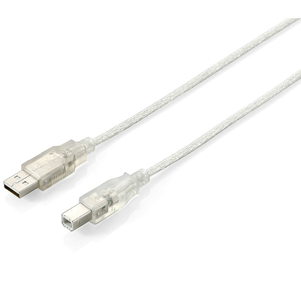 EQUIP CABO IMPRESSORA USB 2.0 A/B M/M TRANSPARENT 1.80MT