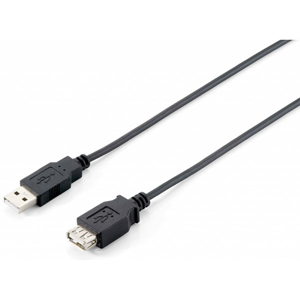 EQUIP EXTENSION CABLE USB-A/AM/F 1.8MT BLACK