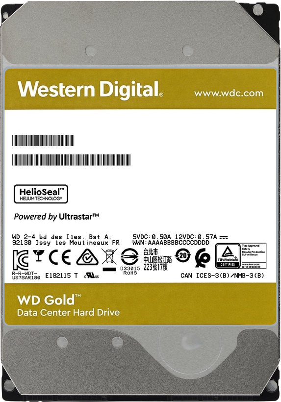 Disk 3.5 14TB WD Gold 256Mb SATA 6Gb/s 7200rpm (WD141KRYZ)