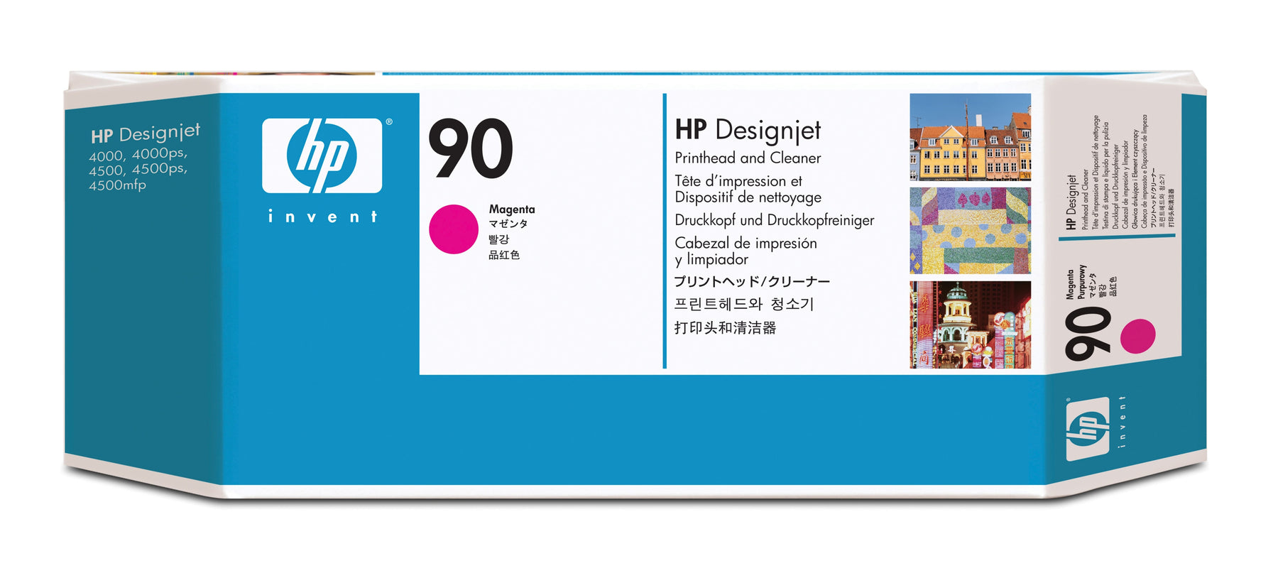 HP 90 - Magenta - cabeçote de impressora com limpador - para DesignJet 4000, 4000ps, 4020, 4020ps, 4500, 4500mfp, 4500ps, 4520, 4520 HD-MFP, 4520ps