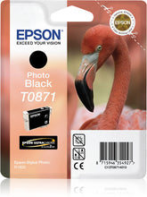 Epson T0871 - 11.4 ml - preto foto - original - blister - tinteiro - para Stylus Photo R1900