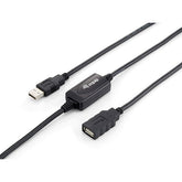 EQUIP EXTENSION CABLE USB 2.0 A/AM/F 10MT BLACK