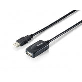 EQUIP EXTENSION CABLE USB 2.0 AA M/F 5MT BLACK