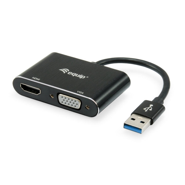 EQUIP ADAPTER USB 3.0 TO HDMI/VGA