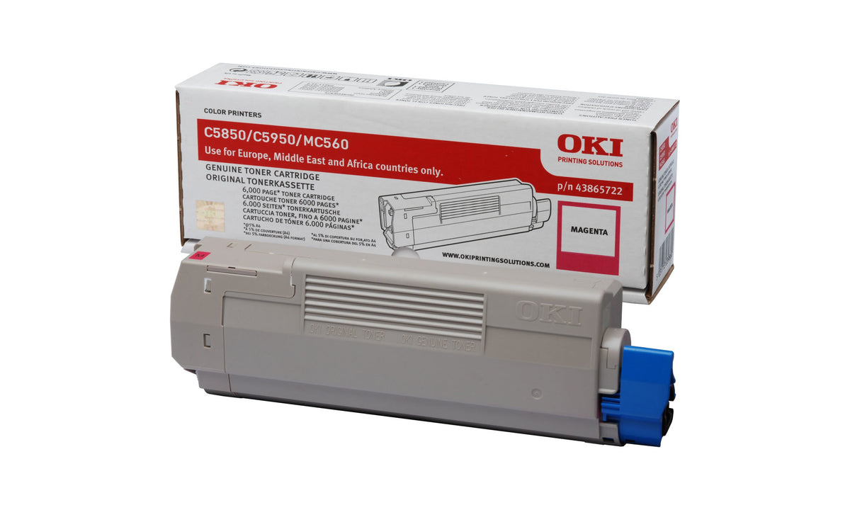 OKI - Magenta - original - toner cartridge - for OKI MC560dn, MC560n, C5850dn, 5850n, 5950cdtn, 5950dn, 5950dtn, 5950n