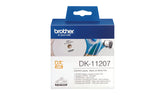 Brother DK-11207 - Preto em branco - 100) etiquetas p/ CD/DVD - para Brother QL-1050, 1060, 500, 550, 560, 570, 580, 600, 650, 700, 710, 720, 820