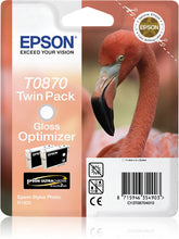 Epson T0870 - Pack of 2 - 11.4 ml - Glossy - Original - Blister with RF/Acoustic Alarm - Ink Optimizer Cartridge - for Stylus Photo R1900