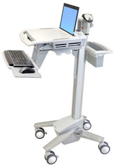 Ergotron StyleView SV41 - Carrinho - Patented Constant Force Technology - para notebook/equipamento PC - bloqueável - médico - alumínio, aço revestido de zinco, plástico de elevado grau - cinza, branco, alumínio polido - tamanho de tela: até 17,3"