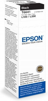 Epson T6641 - 70 ml - preto - original - recarga de tinta - para Epson L386, EcoTank ET-2600, 2650, L121, EcoTank ITS L3050, L3060, L3070