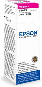 Epson T6643 - 70 ml - magenta - original - ink refill - for Epson L386, EcoTank ET-2600, 2650, L121, L1455, EcoTank ITS L3050, L3060, L3070