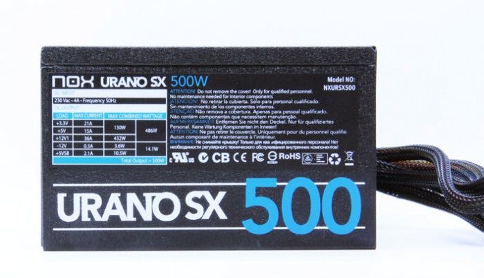 Fuente de comida 500W ATX NOX Urano 500W PFC CE 85+