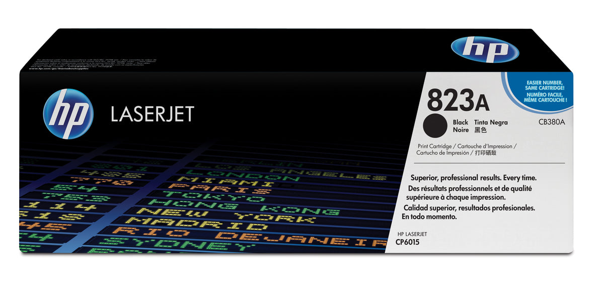 HP 823A - Negro - Original - LaserJet - Cartucho de tóner (CB380A) - para Color LaserJet CP6015de, CP6015dn, CP6015n, CP6015x, CP6015xh