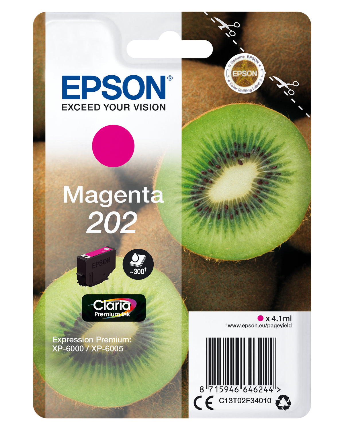 Cartucho de tinta magenta EPSON 202 + Alarma RF - Expression Premium XP-600x/610x