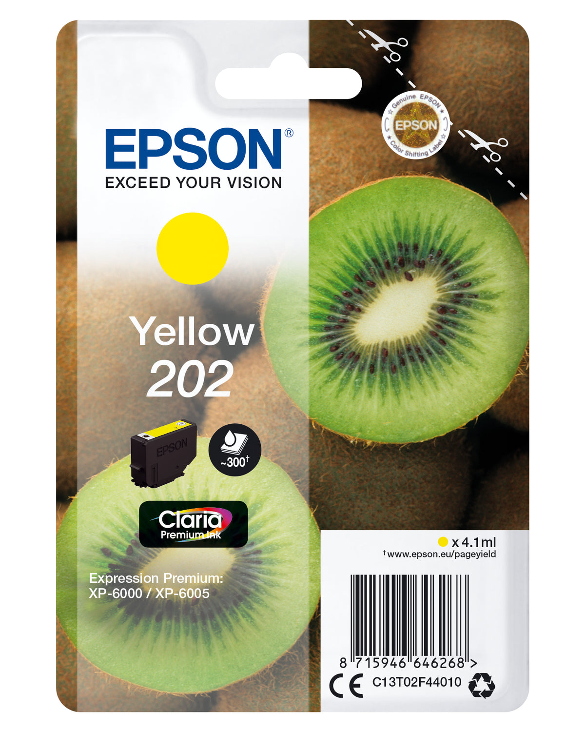 Cartucho de tinta amarilla EPSON 202 + Alarma RF - Expression Premium XP-600x/610x