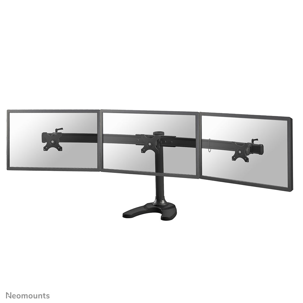 Neomounts by Newstar FPMA-D650D - Mounting kit - full-motion - for 2 LCD displays - black - screen size: 17"-27" - clamp mountable, grommet, desktop mountable