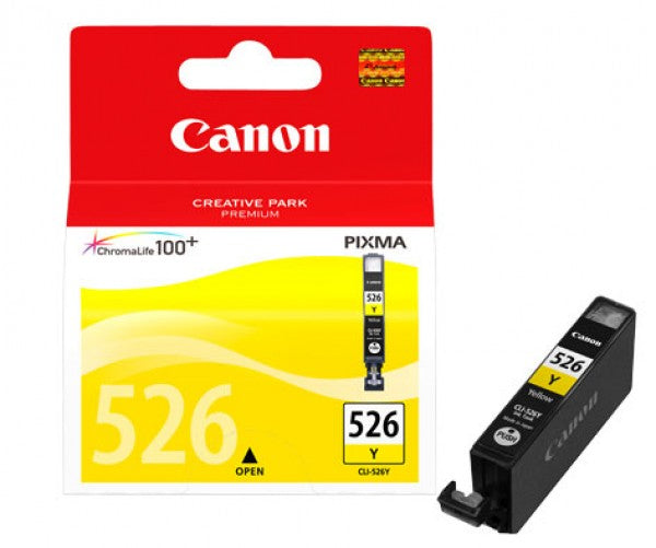 Canon CLI-526Y - 9 ml - amarelo - original - blister com segurança - tanque de tinta - para PIXMA iP4950, iX6550, MG5350, MG6150, MG6250, MG8150, MG8250, MX715, MX885, MX892, MX895