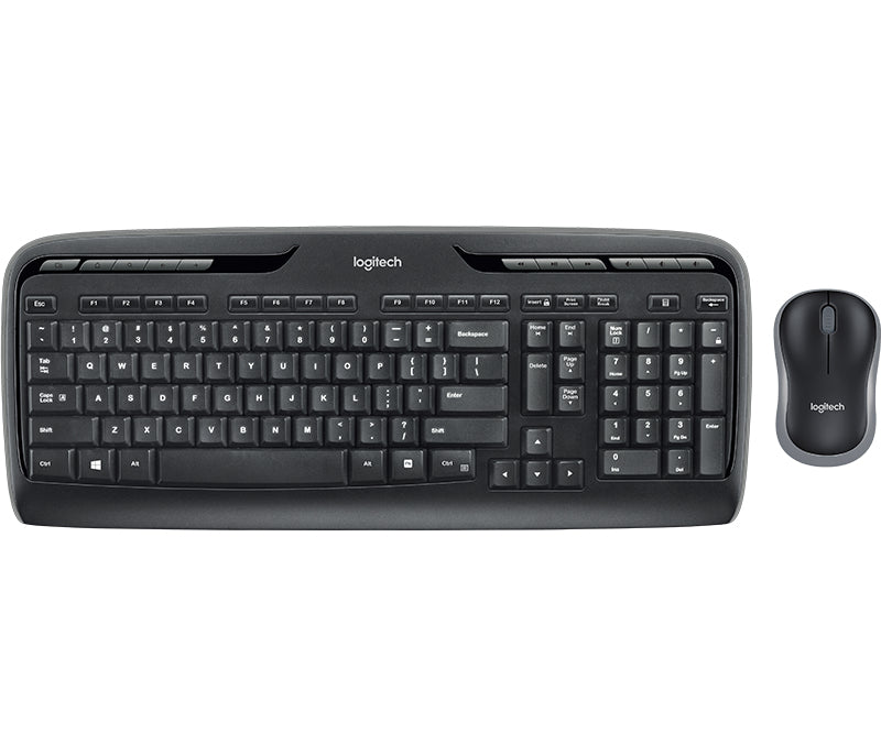 Logitech Wireless Combo MK330 - Combo de teclado y ratón - Inalámbrico - 2,4 GHz - Reino Unido - Negro