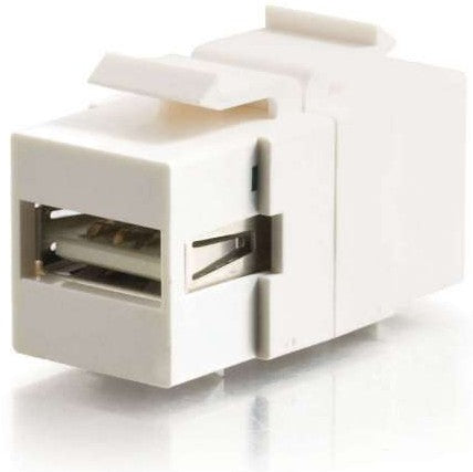 C2G Snap-In USB A/B Female Keystone Insert Module - Insert (Docking) - USB - White