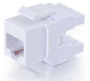 C2G Cat6 180° Keystone Jack - Modular Deployment - CAT 6 - UTP - RJ-45 - white