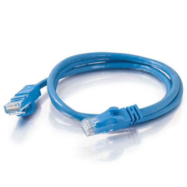 C2G Cat6a Booted Shielded (STP) Network Patch Cable - Patch cable - RJ-45 (M) to RJ-45 (M) - 0.5 m - PTB - CAT 6a - molded, knotless, braided - blue