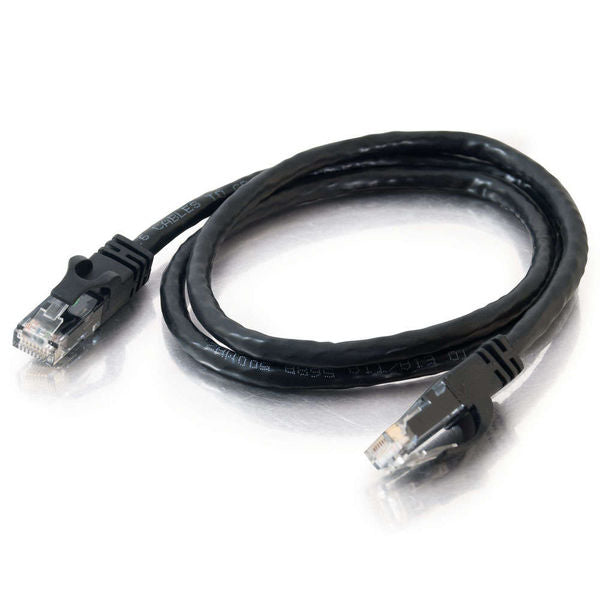 C2G Cat6a Booted Shielded (STP) Network Patch Cable - Patch cable - RJ-45 (M) to RJ-45 (M) - 0.5 m - PTB - CAT 6a - molded, knotless, braided - black