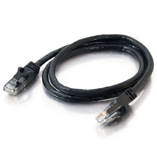 C2G Cat6a Booted Shielded (STP) Network Patch Cable - Patch cable - RJ-45 (M) to RJ-45 (M) - 1.5 m - PTB - CAT 6a - molded, knotless, braided - black