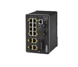 Cisco Industrial Ethernet 2000 Series - Interruptor - Administrado - 8 x 10/100 + 2 x combo SFP - montável em trilho DIN