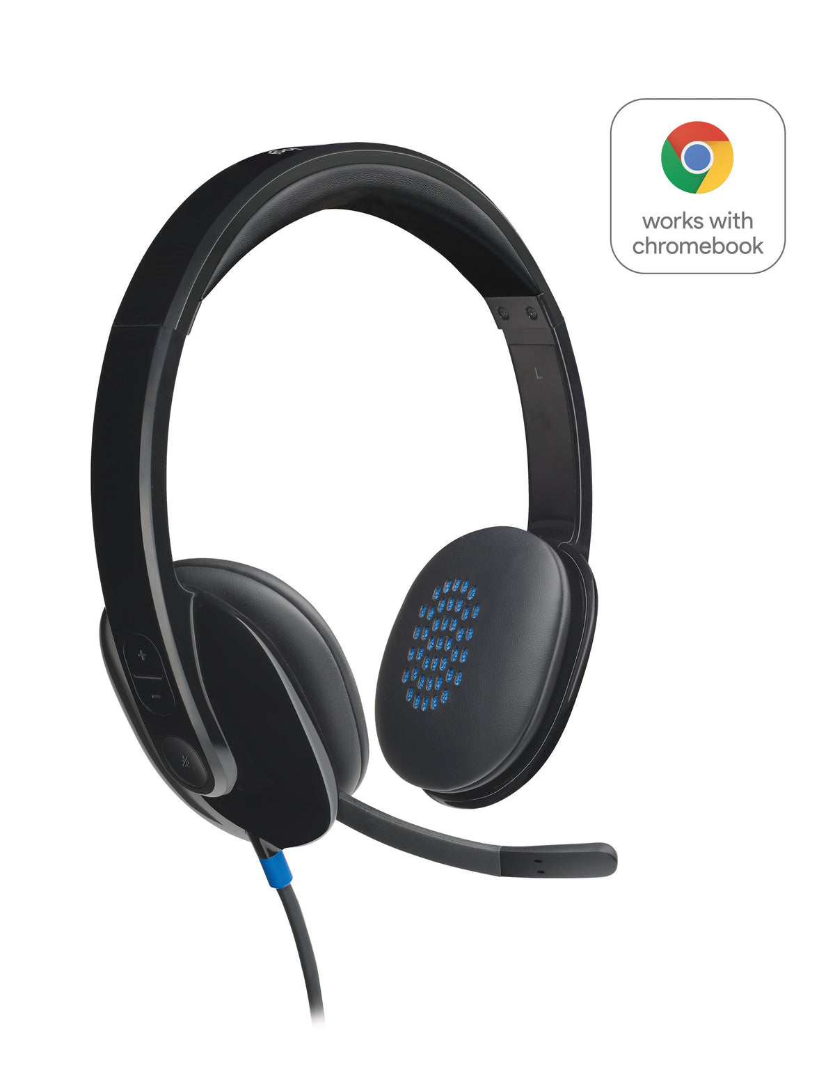 Logitech USB Headset H540 - Auscultadores - no ouvido - com cabo