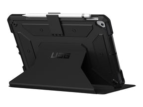 UAG Rugged Case for iPad 10.2-in (7/8 Gen, 2019/2020) - Metropolis Black - Capa flip cover para tablet - composto - preto - 10.2" - para Apple 10.2-inch iPad (7ª geração, 8ª geração)