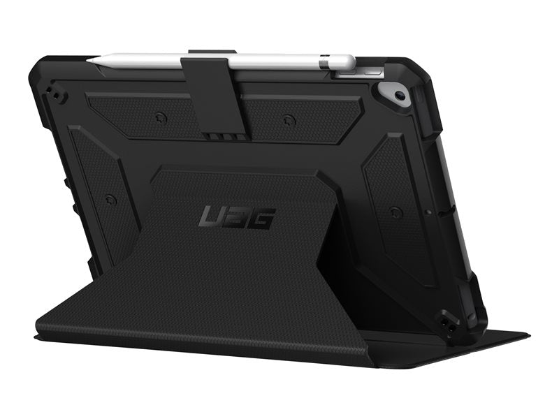 UAG Rugged Case for iPad 10.2-in (7/8 Gen, 2019/2020) - Metropolis Black - Tablet Flip Cover Case - Composite - Black - 10.2" - for Apple 10.2-inch iPad (7th Gen, 8th Gen)