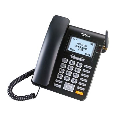 Teléfono de Escritorio Maxcom Comfort MM28D Single SIM 2G Negro