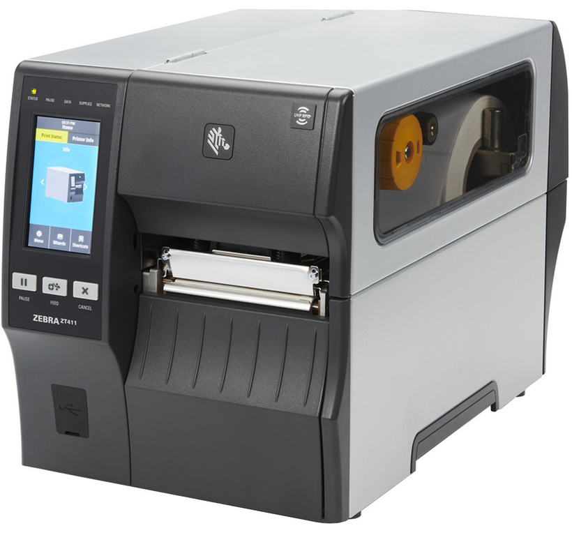 Zebra ZT400 Series ZT411 - Label Printer - Direct Thermal / Thermal Transfer - Roll (11.4 cm) - 203 dpi - Up to 356 mm/sec - USB 2.0, LAN, Serial, USB Host, Bluetooth 4.1 - Peeler
