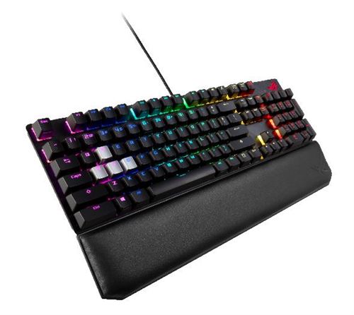 ASUS ROG Strix Scope NX Deluxe - Teclado - luz traseira - USB - Espanhol - interruptor: ROG NX Red