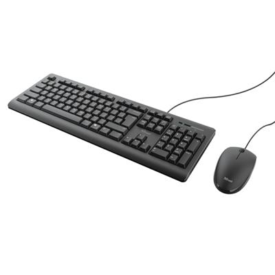 Teclado y Ratón TRUST TK-250 SET PT CAJA MARRÓN - 23999