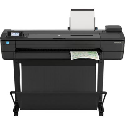 HP DesignJet T730 - 36" large format printer - color - inkjet - Roll (91.4 cm x 45.7 m) - 2400 x 1200 dpi - up to 0.42 min/page (mono)/ up to 0.42 min/page (color) - Gigabit LAN, Wi-Fi(n), USB 2.0 host - cutter