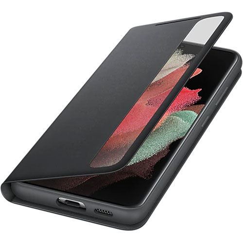 FUNDA CL VIEW S21 ULTRA NEGRA