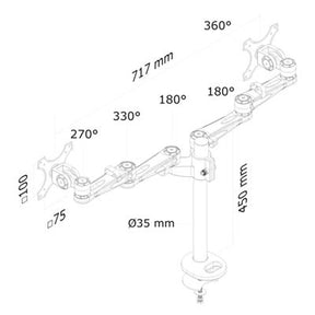 FLATSCREEN DESK MOUNT (FPMA-D935DG)